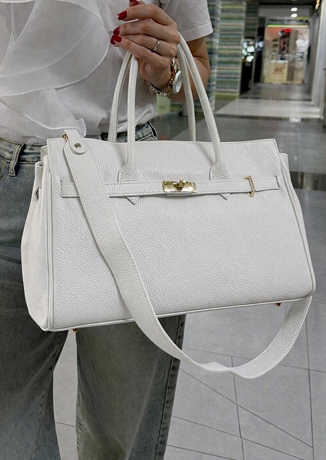 БІла Сумка гермес биркин стиль Hermes Італійська шопер велика TS00439 Киев - изображение 5