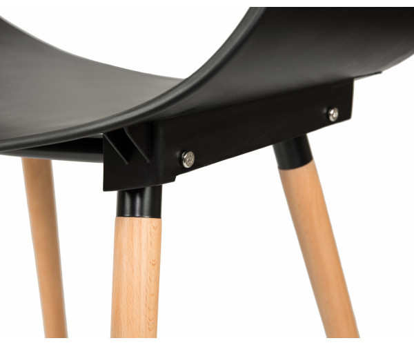 Стілець Берта пластиковий чорний Дніпро - зображення 3