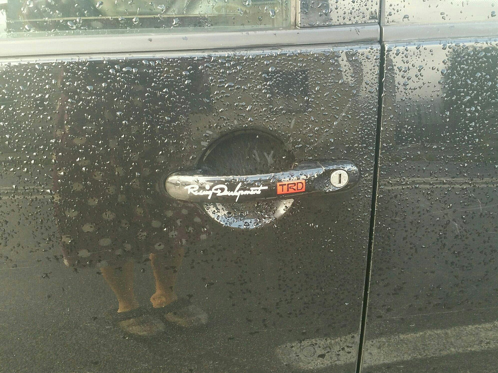 Наклейка на ручки авто TRD номер 7 Белая светоотражающая Борисполь - изображение 3