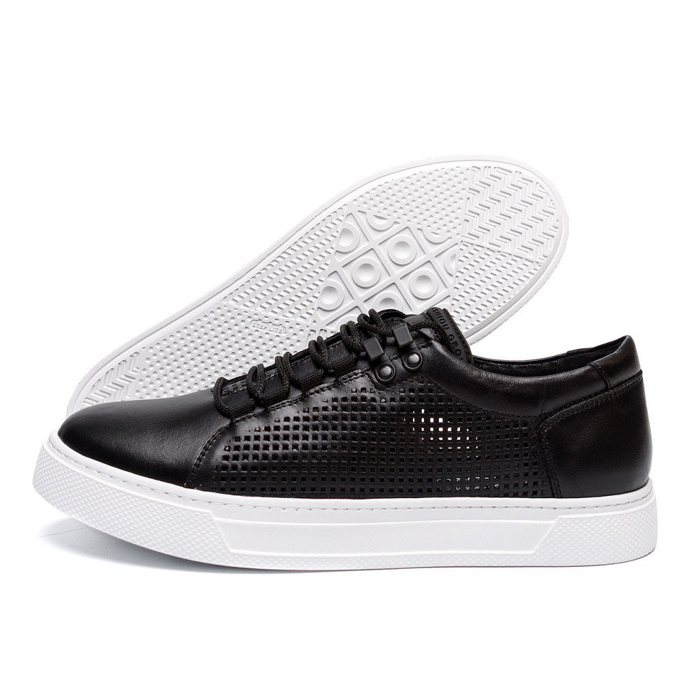 Мужские летние кожаные кеды Kristan перфорация Київ - зображення 1