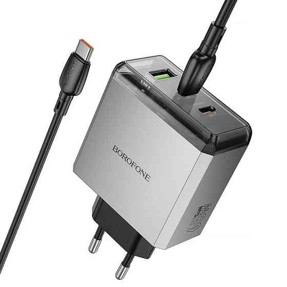 СЗУ Borofone BN22 Lena PD65W (1USB-A/2C) + кабель Type-C to Type-C Херсон