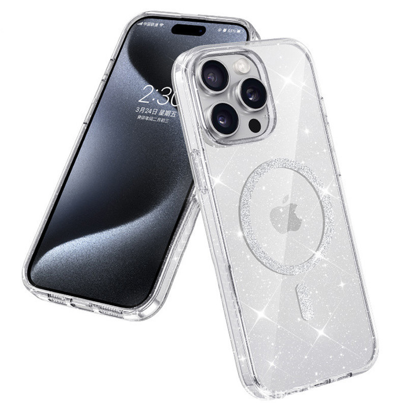Чехол TPU Eclipse Sparkle (MagFit) для Apple iPhone 12 Pro / 12 (6.1") Херсон - зображення 2