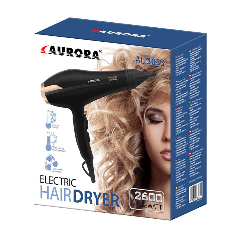 Фен Aurora 3033AU 2600 Вт черный Киев - изображение 2