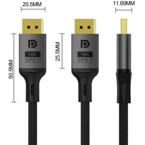 Кабель ColorWay DisplayPort-DisplayPort V2.1 (M/M) 1.5m Black (CW-CBDP091-BK) Харьков