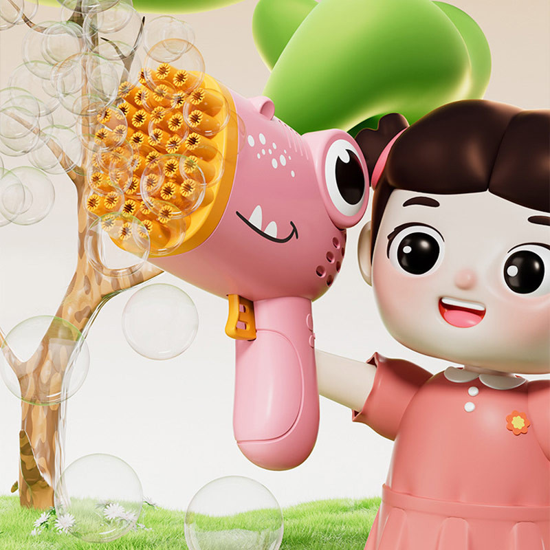 Пистолет для мыльных пузырей Dinosaur Bubble Gun с насадкой на 40 отверстий 50ml Херсон - зображення 3