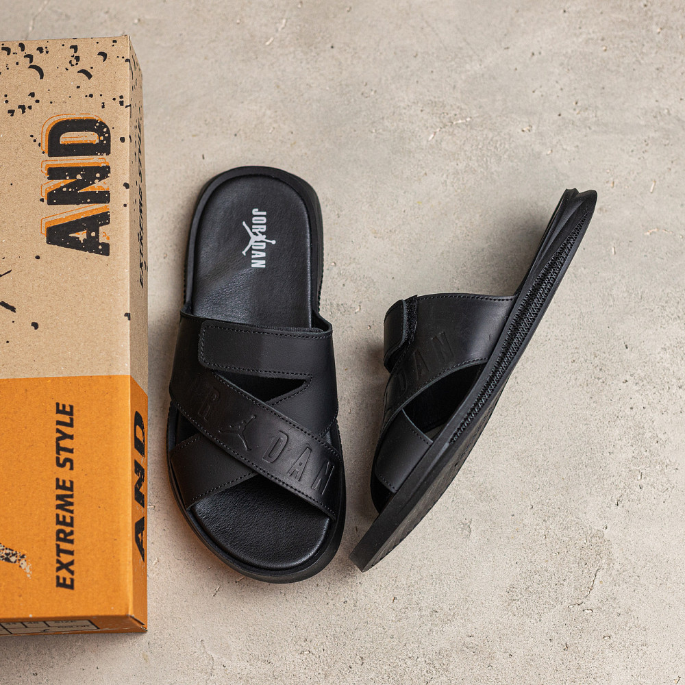 Мужские кожаные  летние шлепанцы-сланцы Jordan Київ - зображення 7