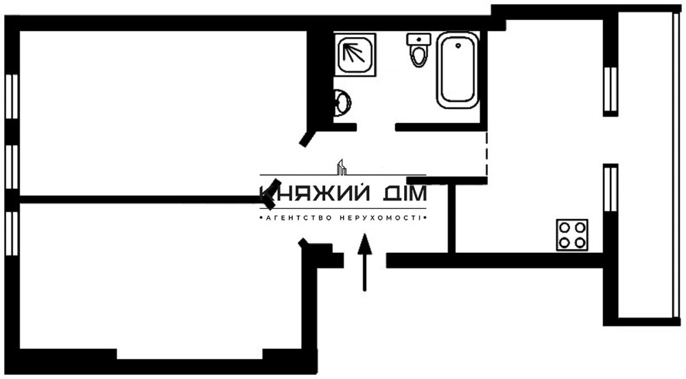 Без комісії! Оренда 2-х к. квартири в центрі Києва м. Арсенальна. № 11107304 Киев - изображение 12