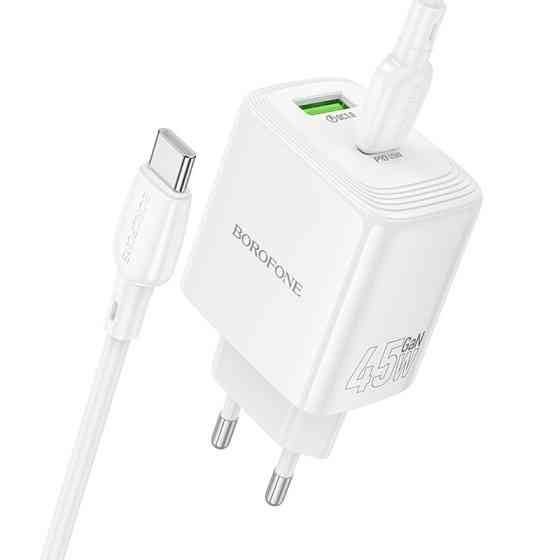 СЗУ Borofone BN30 Cargador PD45W+QC3.0 (1USB-A/1C) + кабель Type-C to Type-C Херсон