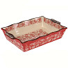 Керамическая форма для запекания Ornament 27*19*6см красная Одесса