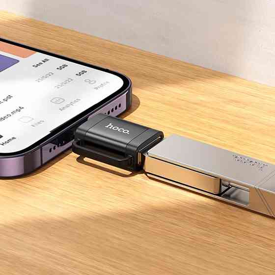 Переходник Hoco UA31A OTG Lightning male to USB female Херсон