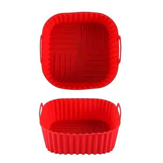 Форма в аерогриль квадртаная силиконовая 20219 22х22х7 см красная Київ