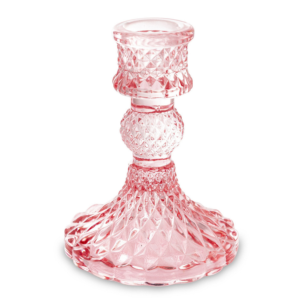 Подсвечник стеклянный Leeseph розовый Одеса - зображення 1