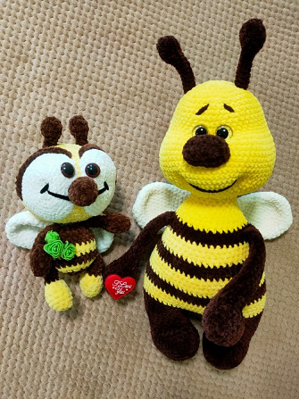 Бджола іграшка в'язана дитяча ручная работа подарунок сувенір hand made Нововолынск - изображение 6