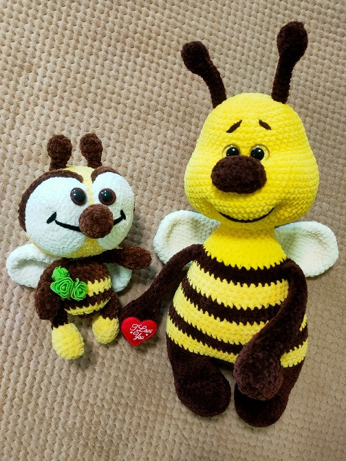 Бджола іграшка в'язана дитяча ручная работа подарунок сувенір hand made Нововолинськ - зображення 6