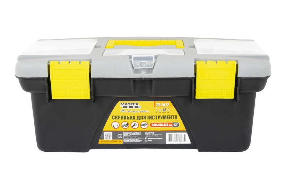 Ящик для инструментов MASTERTOOL с пластиковыми замками съемные органайзеры 12" 300х154х124 мм 79-28 Харьков - изображение 5