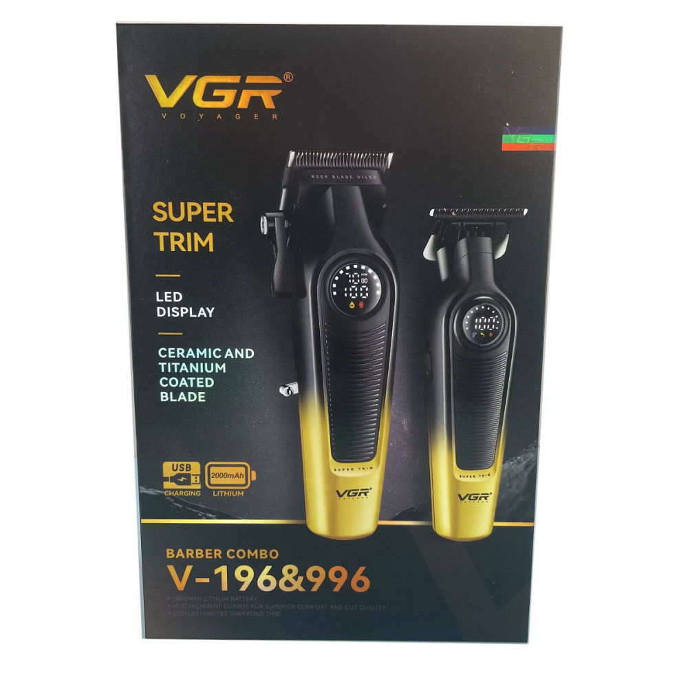 Комплект длят стрижки VGR V-196&996 GOLD золотистый Киев - изображение 2
