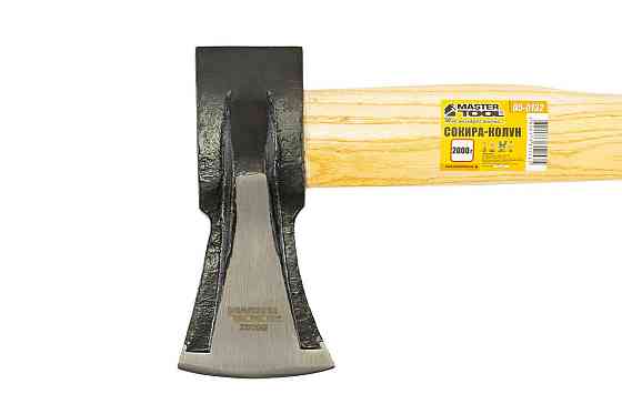 Топор-колун MASTERTOOL 2000 г HRC 50 рукоятка из дерева с полимерной защитой 900 мм 05-0132 Харків