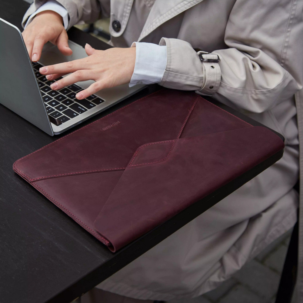 Чехол для ноутбука винтажный Incarne Message MacBook Pro 14" 2021-2025 message-burgundy-vintage-pro- Київ - зображення 3