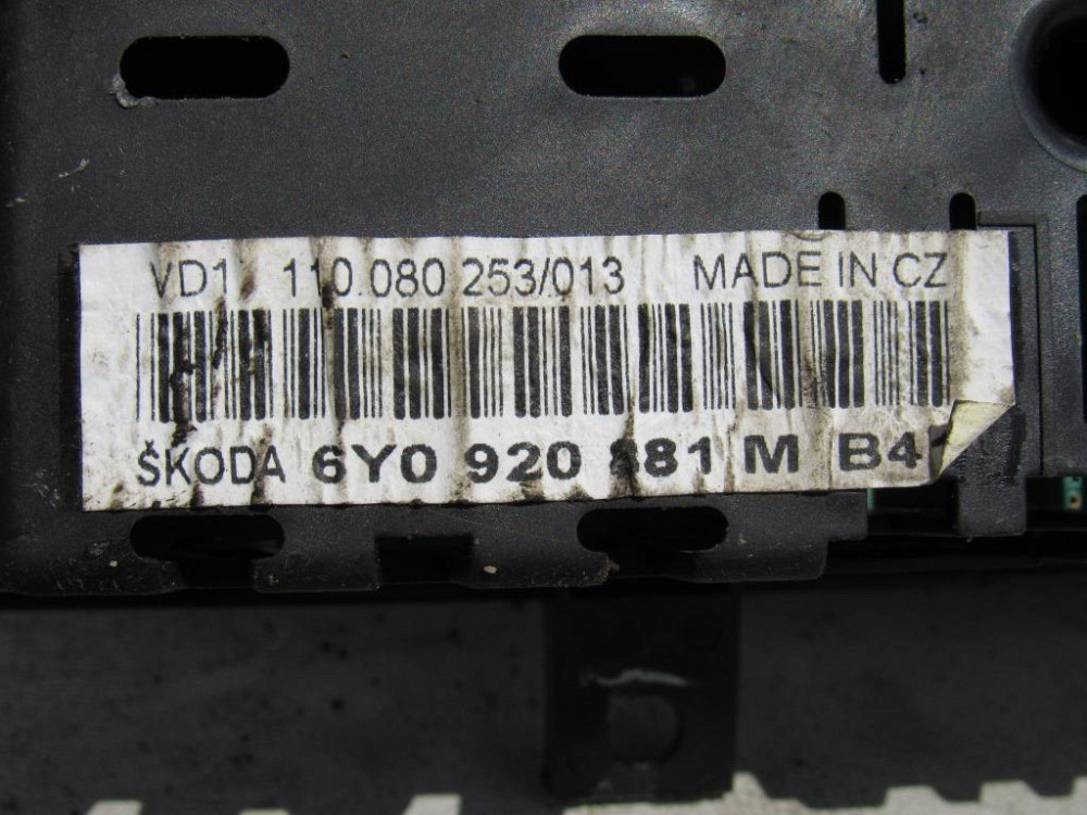 Панель приборов (спидометр) Skoda Fabia 1.2 бензин 2004-2007 (6Y0920881M) Ковель - зображення 1