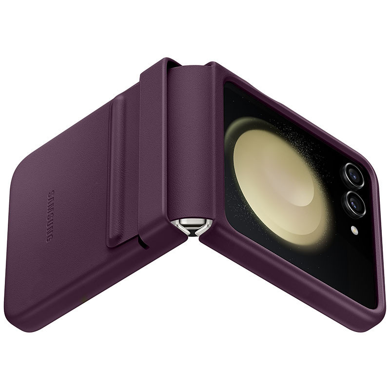 Уценка Кожаный чехол Leather Case (AAA) для Samsung Galaxy Z Flip5 Херсон - зображення 4