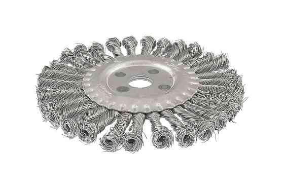 Щетка дисковая MASTERTOOL из плетеной проволоки Ø 200х22.2 мм 19-9020 Харків