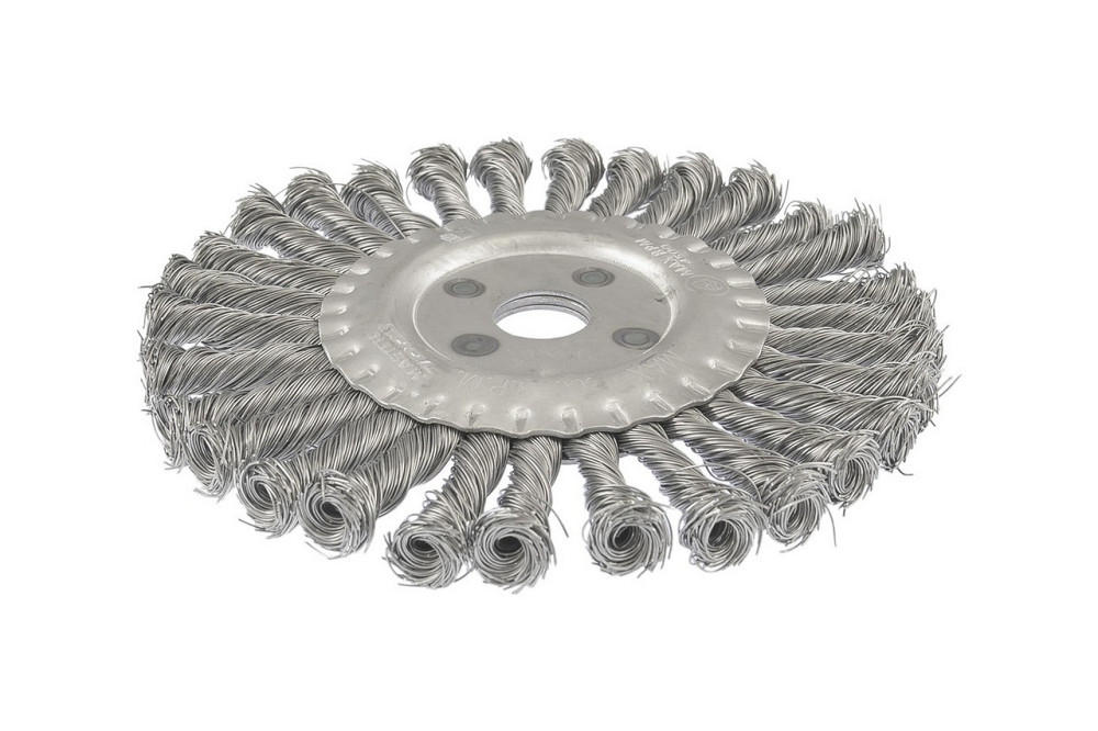 Щетка дисковая MASTERTOOL из плетеной проволоки Ø 200х22.2 мм 19-9020 Харків - зображення 1