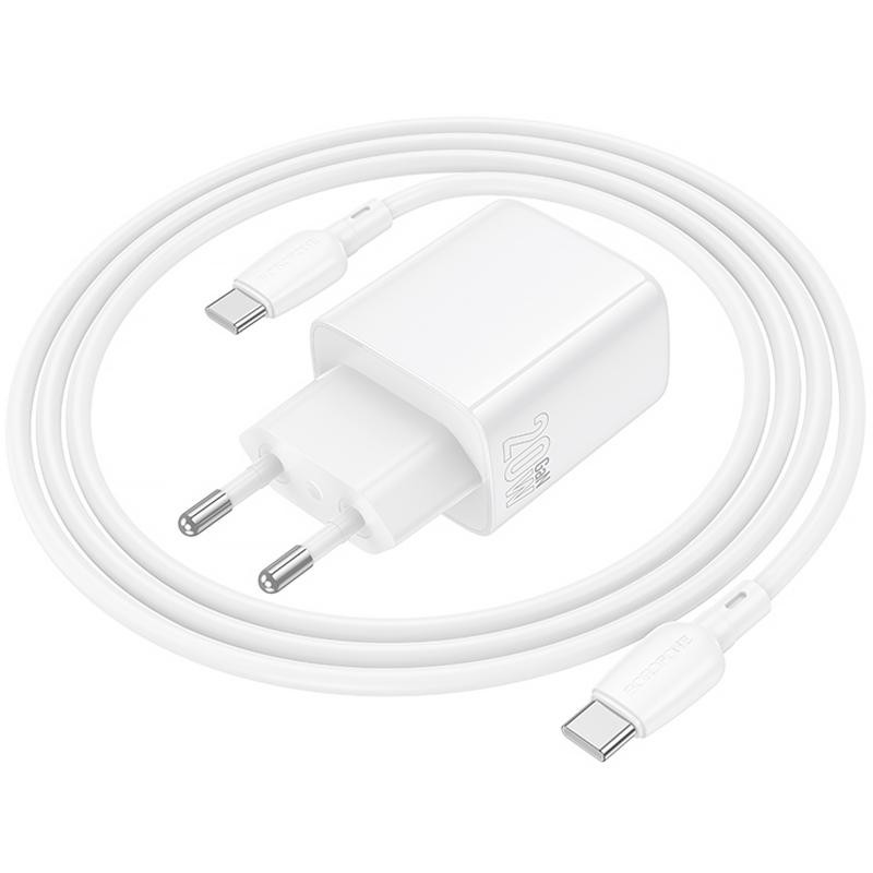 СЗУ Borofone BN27 Fuente PD20W+QC3.0 (1USB-A/1C) + кабель Type-C to Type-C Херсон - зображення 2