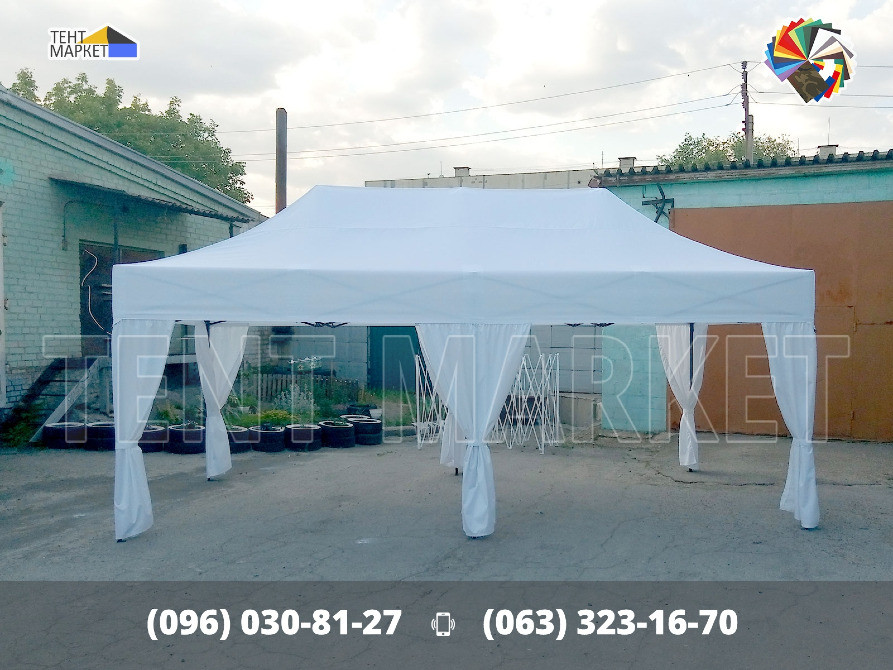 Намет “Event”. Розсувний шатер 6х3 Білий для заходів та вечірок. Івент шатри намети виготовлення Запоріжжя - зображення 2
