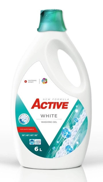 Гель для прання білих речей Active White 4820196010913 6 л Київ - зображення 1