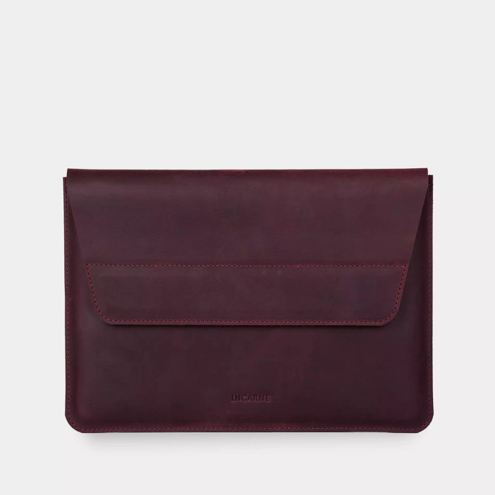 Чехол для ноутбука винтажный Incarne Line MacBook Air 13" 2018-2025 line-burgundy-vintage-air-13 бор Київ - зображення 1