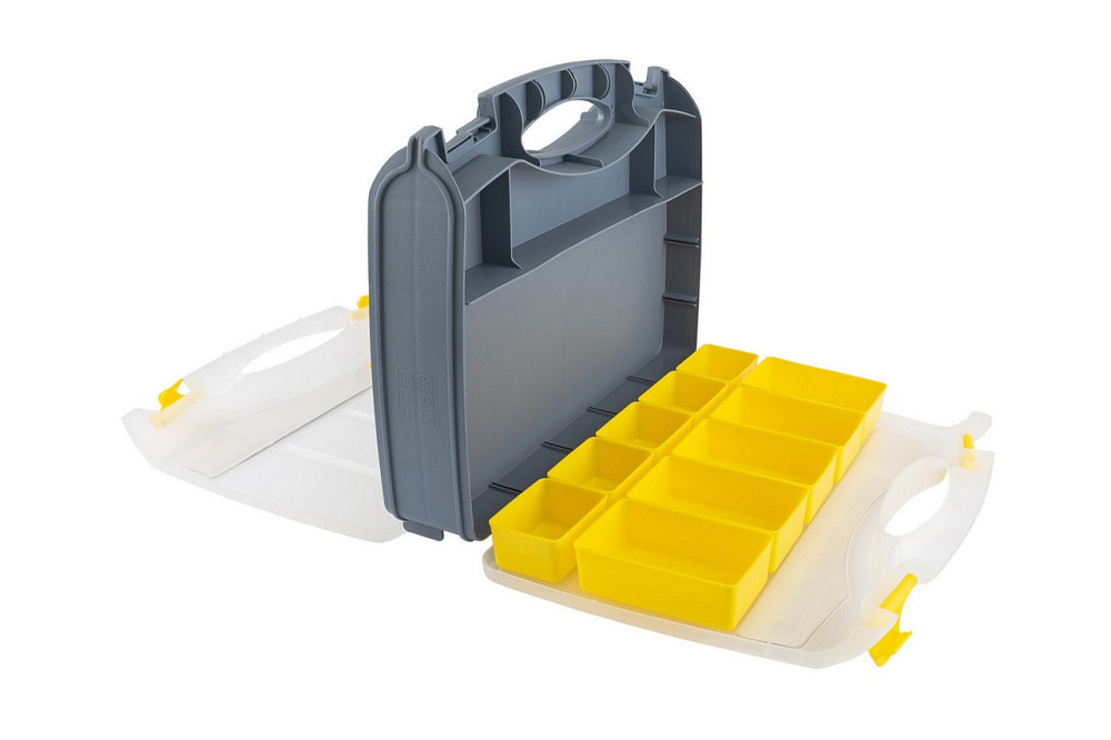 Органайзер двухсторонний MASTERTOOL с ручкой 15" 370х300х80 мм 15 секций/10 лотков 79-3131 Харків - зображення 8