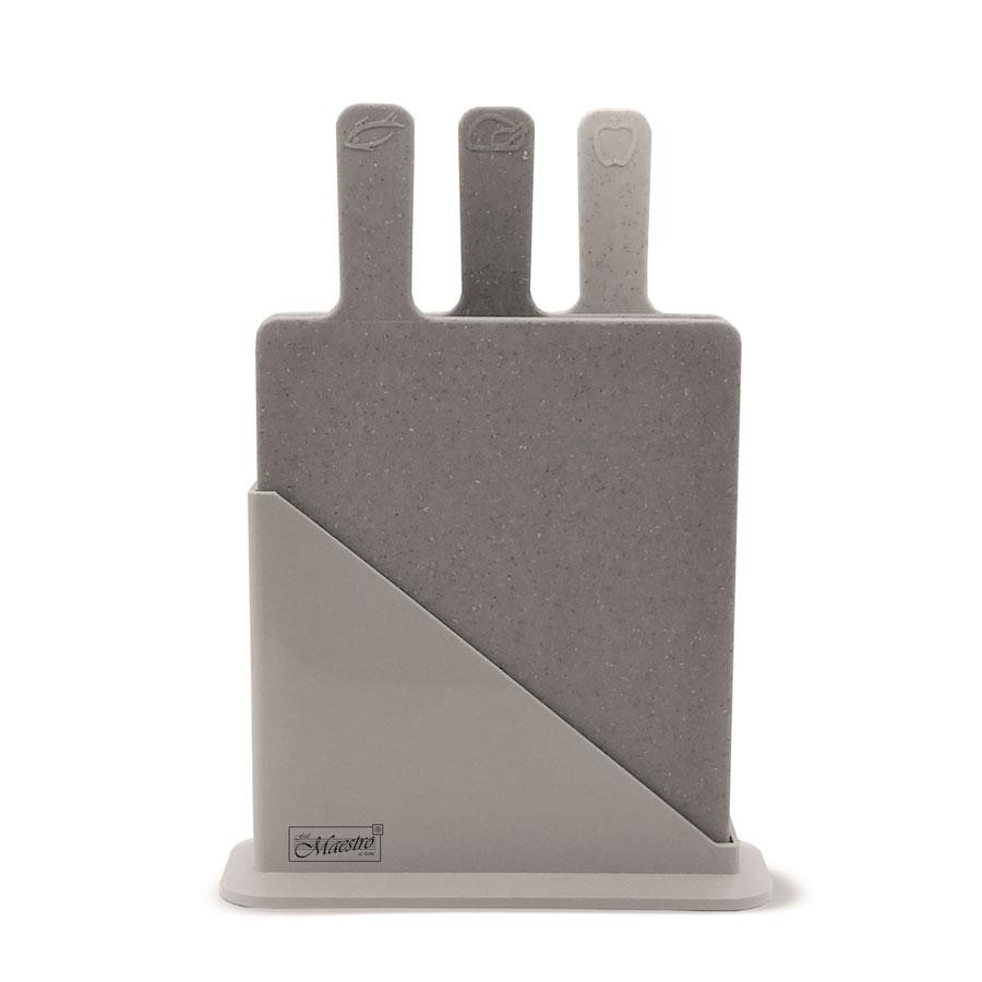 Набор разделочных досок на подставке Maestro 19,5х23,5 см (MR 1789G) Одеса - зображення 5