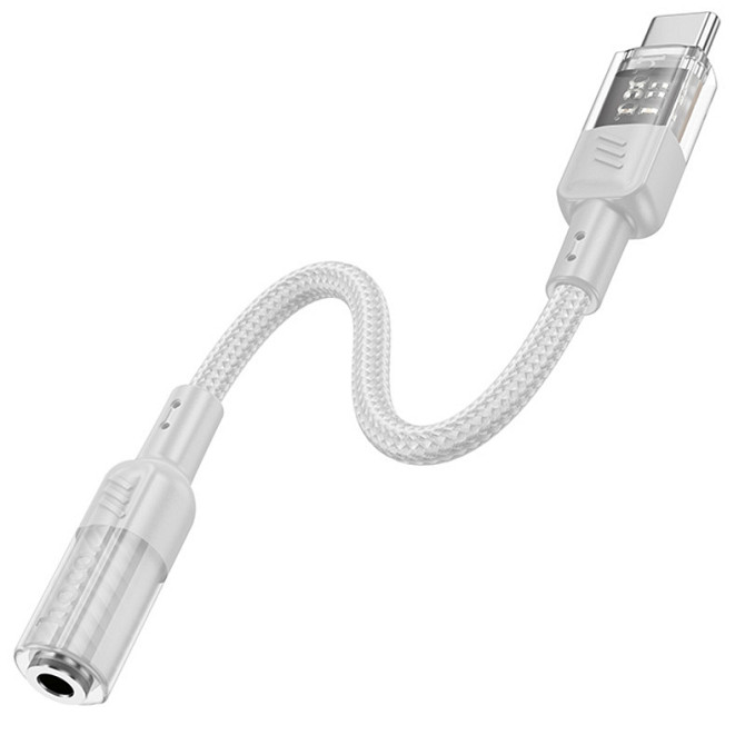 Переходник Aux Hoco LS37 Spirit transparent external sound card Type-C to 3.5mm Херсон - изображение 3