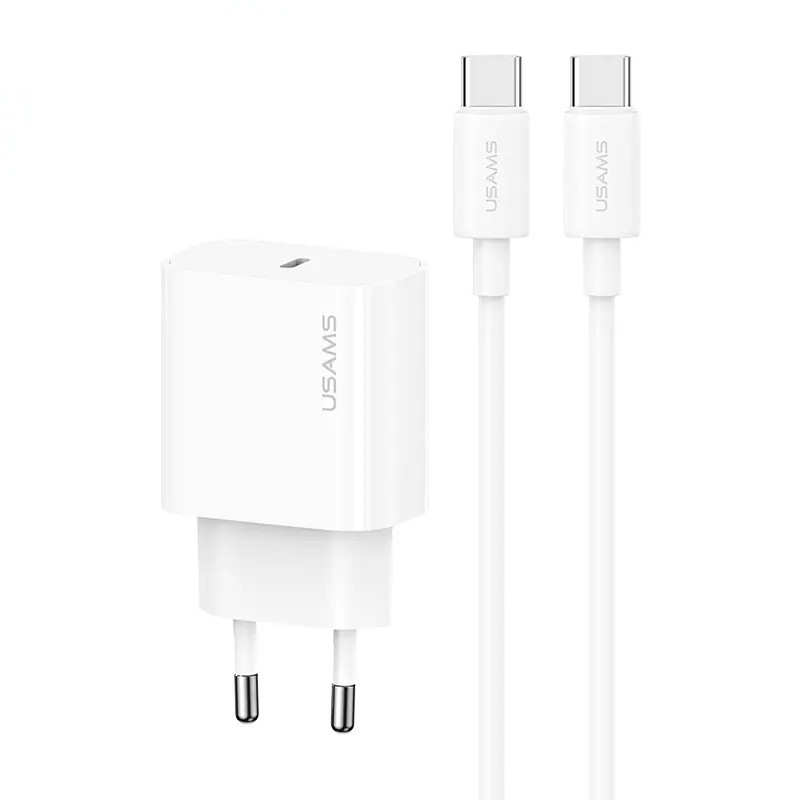 СЗУ Usams US-CC226 Kit-Yi Ser. 20W (1USB-C) + кабель Type-C to Type-C Херсон - зображення 1
