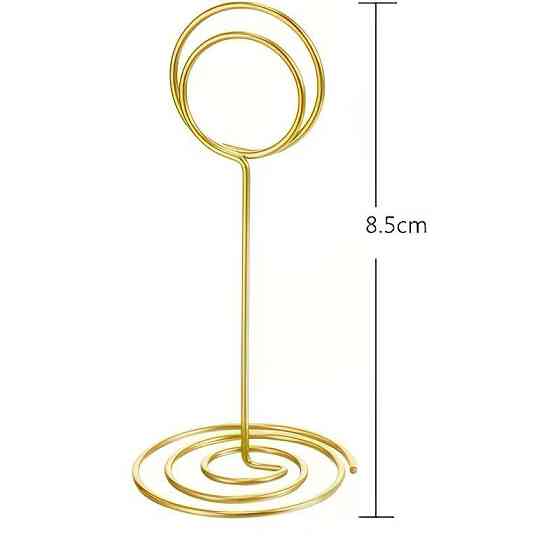Подставки для карточек рассадки гостей, ценникодержатель Leeseph 8шт 8,5см золото MV104 Одеса