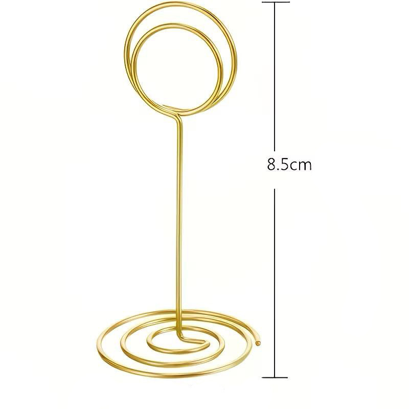 Подставки для карточек рассадки гостей, ценникодержатель Leeseph 8шт 8,5см золото MV104 Одесса - изображение 3