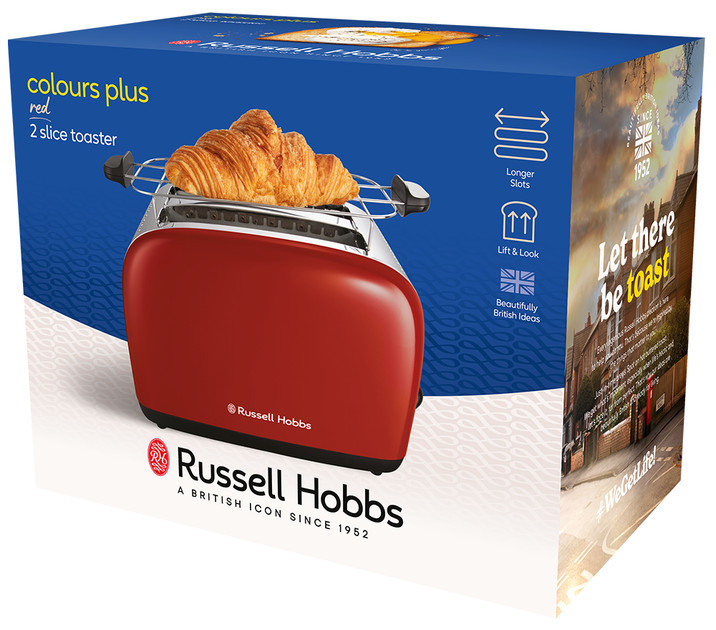 Тостер Russell Hobbs Сolours Plus 26554-56 1600 Вт красный Киев - изображение 5