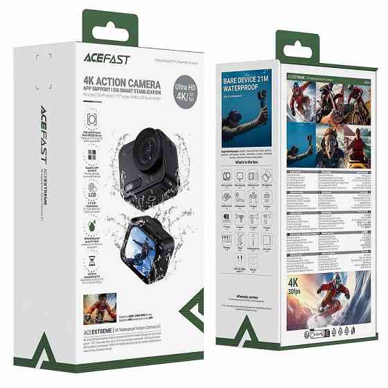 Экшн-камера Acefast X1 4K sports waterproof IPX8 Херсон