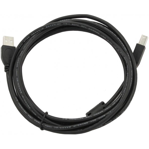 Кабель для принтера Cablexpert CCP-USB2-AMBM-10 USB 2.0 AM/BM 3.0 м Black Харьков - изображение 2