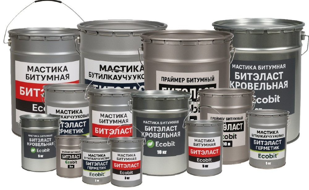 Битумная мастика БИТЭЛАСТ Ecobit ДСТУ Б В.2.7-108-2001 Дніпро - зображення 1