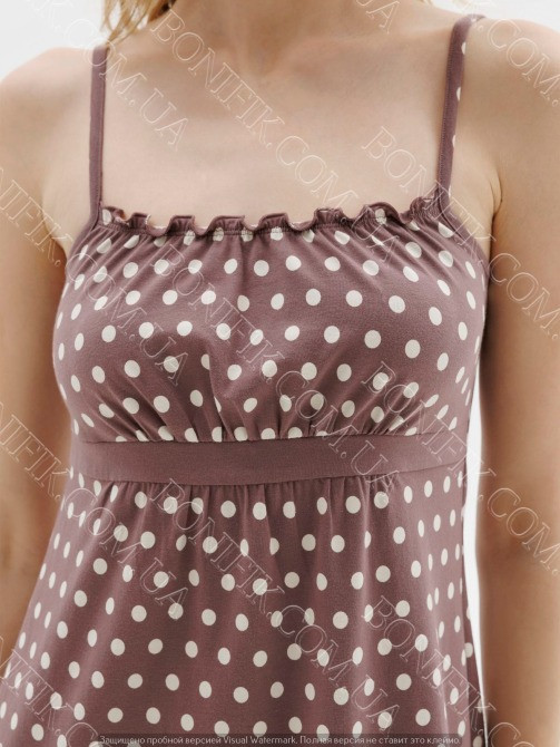 Женская ночная сорочка в горошек "Midnight" (16330) (арт. 1557) Кривой Рог - изображение 2