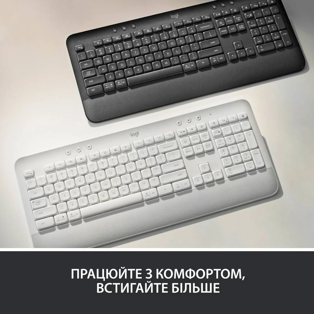 Клавиатура компьютерная безпроводная Logitech Signature K650 USB/Bluetooth Graphite 920-010945 графи Київ - зображення 6