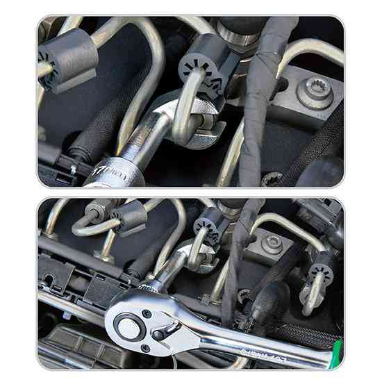 Набор спецключей для топливных трубок дизельных форсунок 1/2" 12-19мм 6ед. TOPTUL JGAI0605 Харьков