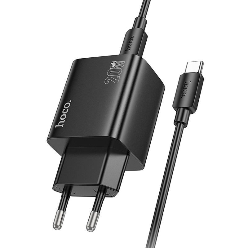 СЗУ Hoco N55 Fundador PD20W+QC3.0 (2USB-A/2C) + кабель Type-C to Type-C Херсон - зображення 3