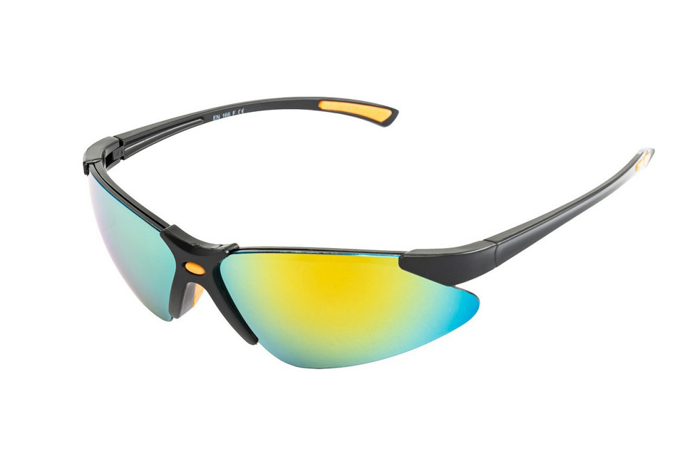 Очки открытые MASTERTOOL SPORTLINE GOLD MIRROR защита от царапин ANTI-SCRATCH мягкий носоупор Харьков - изображение 1