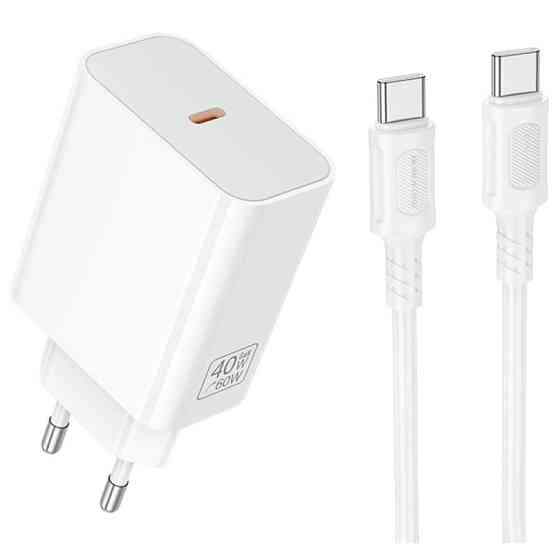 СЗУ Borofone BA109A Star PD40W (1USB-C) + кабель Type-C to Type-C Херсон