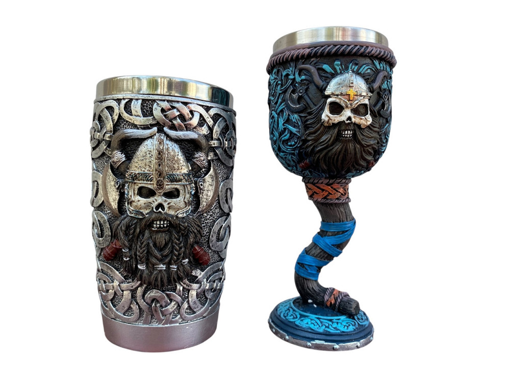 Подарочный набор Стакан и Бокал 3 Викинг Молот Тора Киев - изображение 3