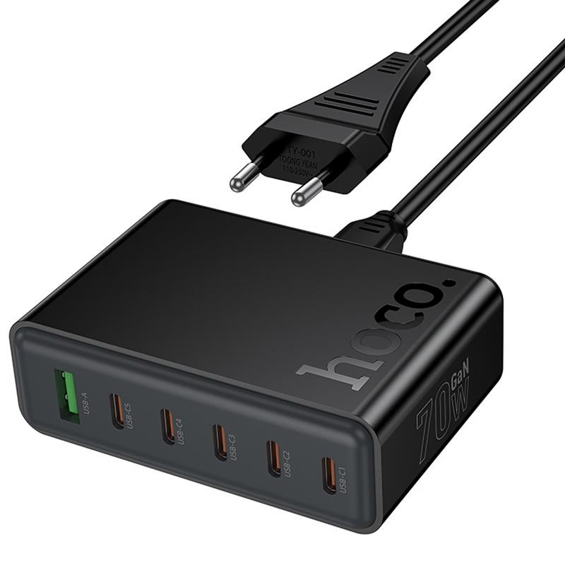СЗУ Hoco C152A Modern PD70W 6in1 (5USB-C и 1USB-A) Херсон - изображение 4