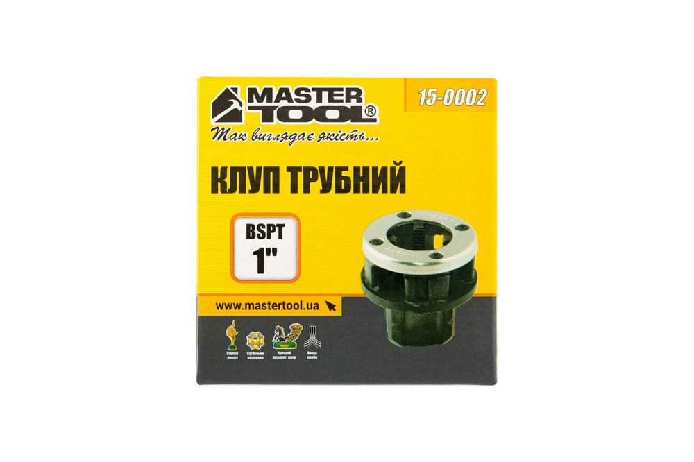 Клупп трубный для нарезания резьбы MASTERTOOL BSPT  1" 15-0002 Харьков - изображение 2