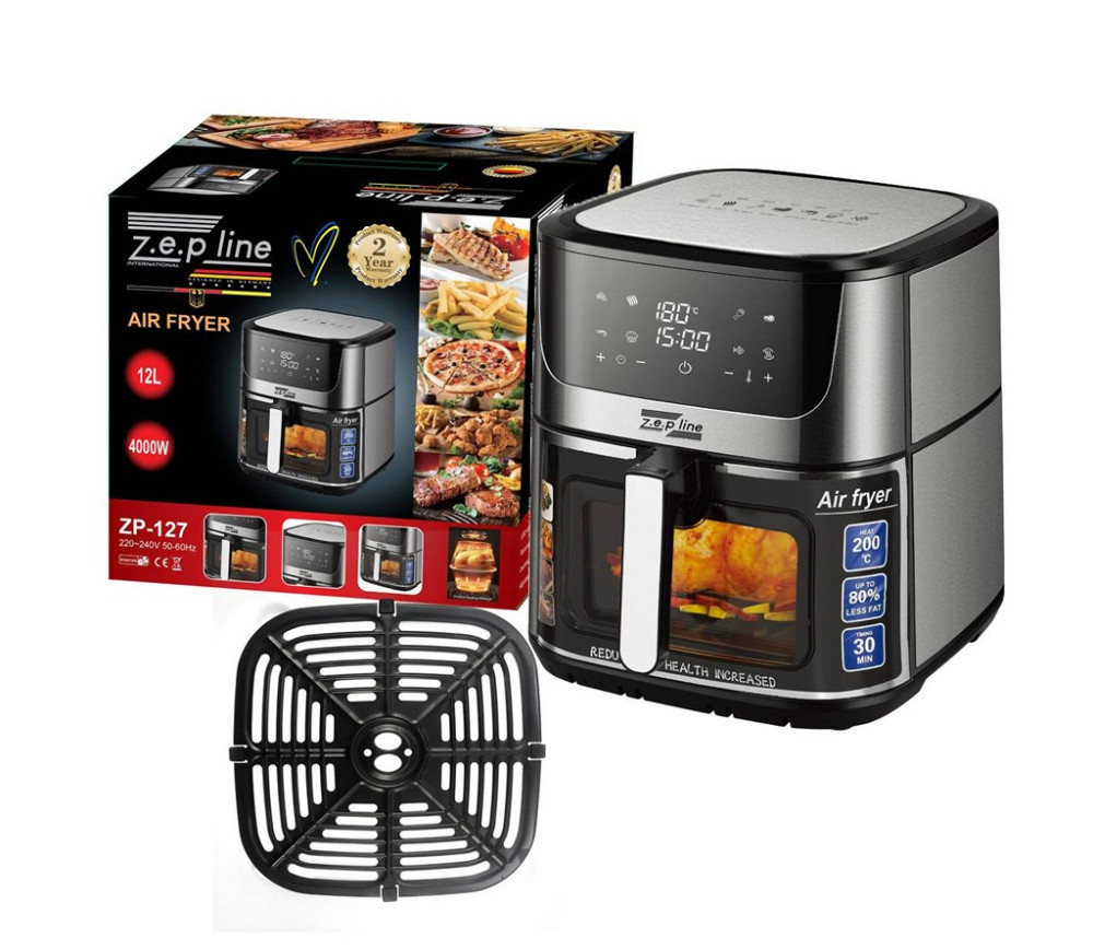Аэрогриль мультипечь на два тэна с силиконовой формой Zepline ZP-127 12 л 4000 Вт Київ - зображення 1